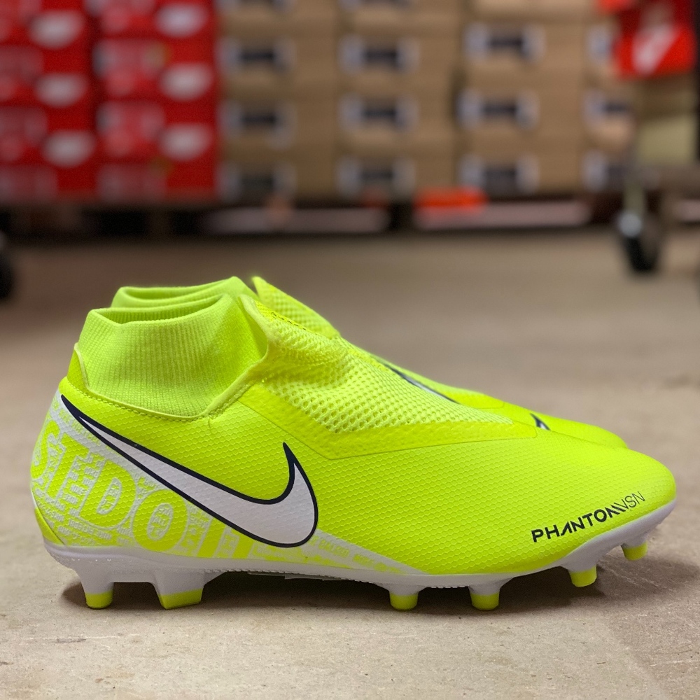Nike Phantom Vision Mens Soccer Cleats Neon Yellow White Black